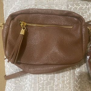 Leather crossbody made in Italy